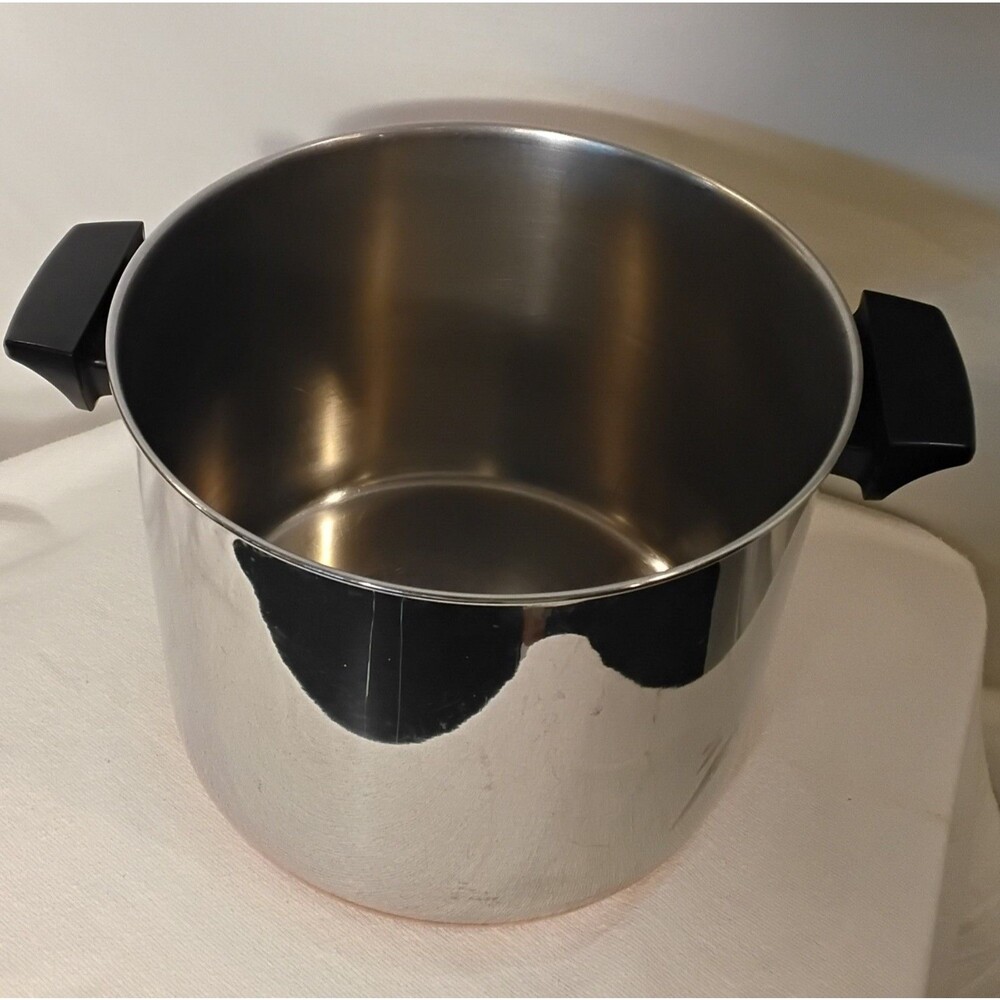Revere Ware Vintage 8 Qt 92 b SS Copper Clad Bottom Stock Pot  No Lid Illonois